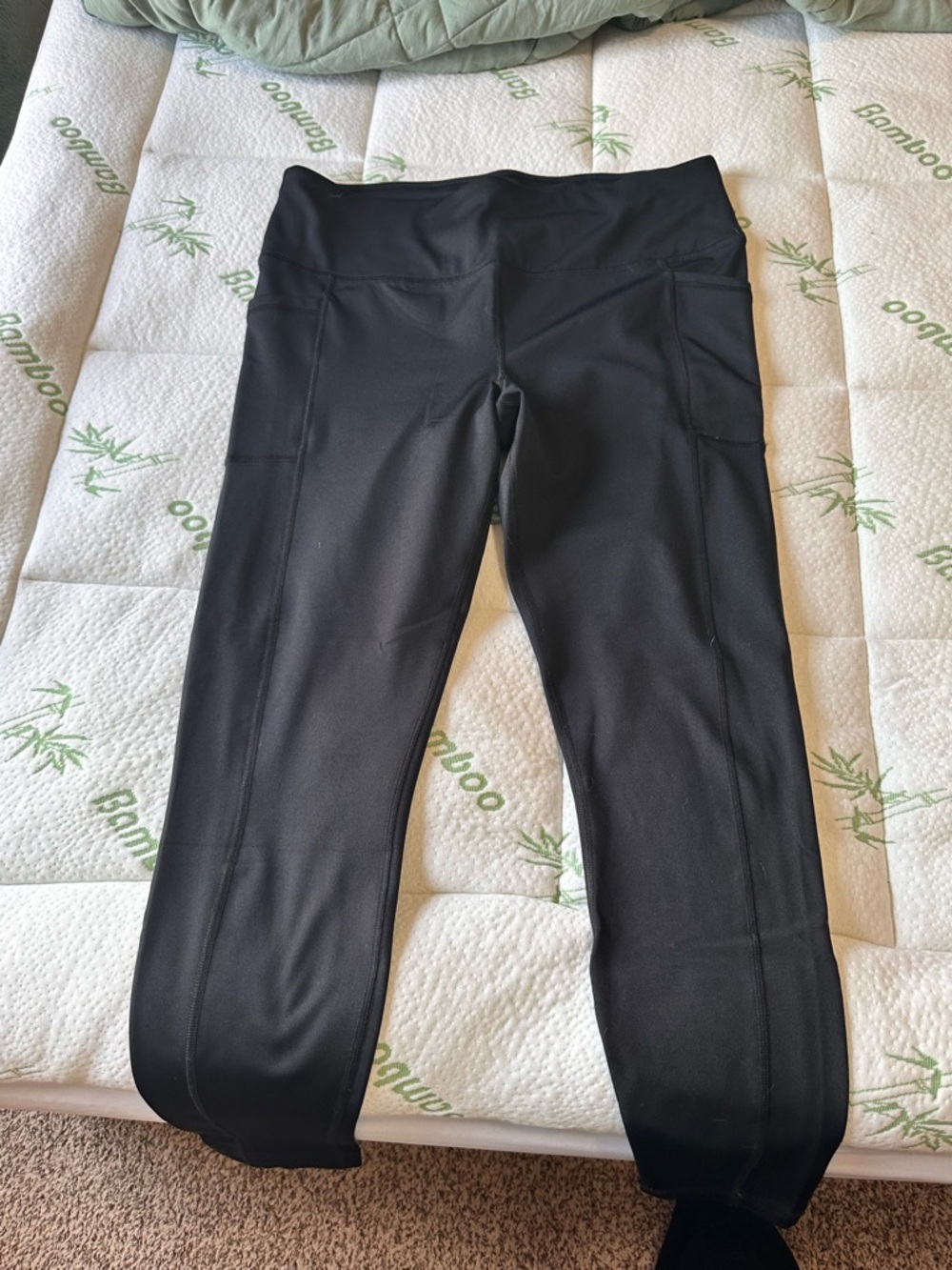 Reflex 90 Degree Black Yoga Leggings with Branded Waistband